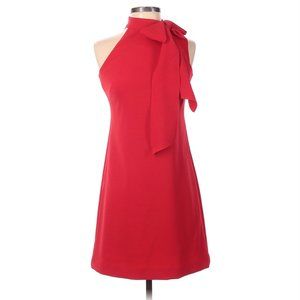 Vince Camuto Sleeveless Tie Bow Neck Red Dress